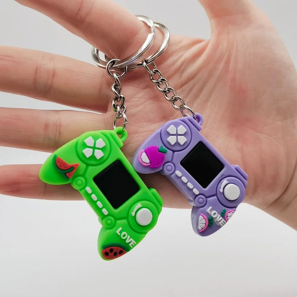 Game Controller Keychain - Cute PVC Simulation Gamepad Joystick Bag & Car Charm