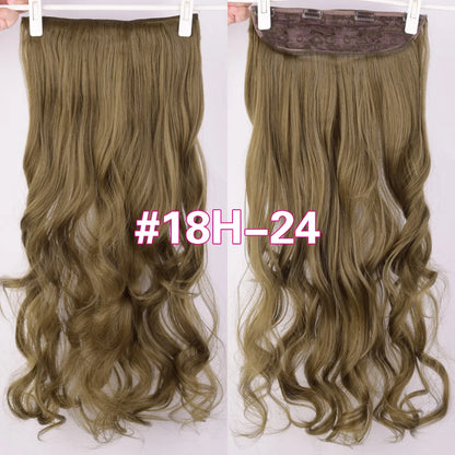 DinDong 32" Clip-In Hair Extensions — 210G Synthetic Wavy, Heat Resistant, 613# Blonde & 19 Colors