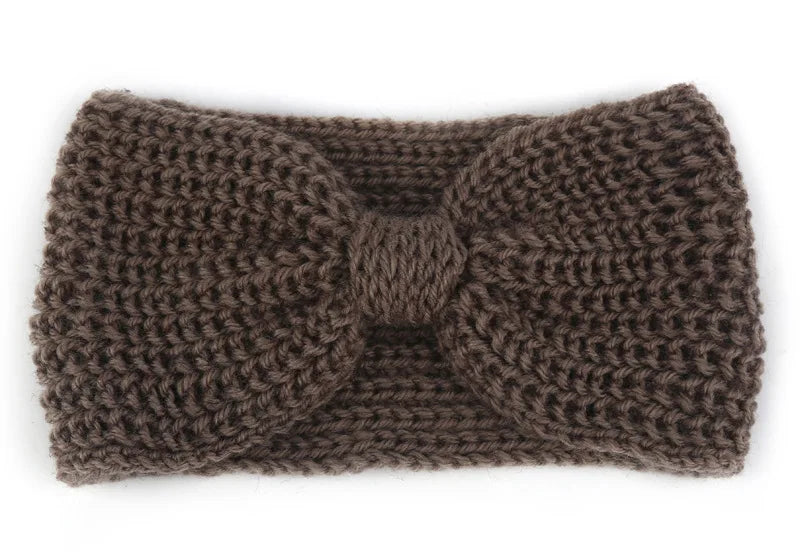 Women's Solid Color Knitted Headband – Elastic Twisted Turban Headwrap, Winter Hair Band for Girls, Fashion Hair Accessories