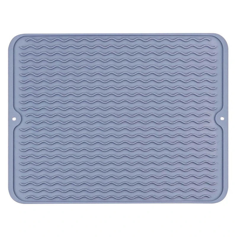 Silicone Dish Drying Mat 40x30cm | Large Countertop & Sink Draining Mat, Heat-Resistant Trivet