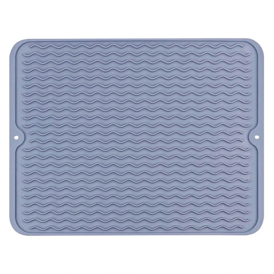 Silicone Dish Drying Mat 40x30cm | Large Countertop & Sink Draining Mat, Heat-Resistant Trivet