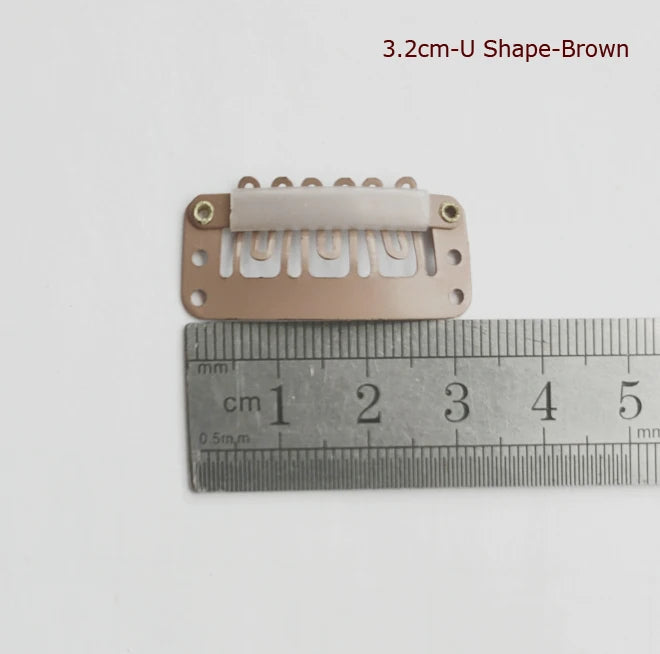 50Pcs Wig Clips Snap Clips - 2.3cm-3.6cm Black & Brown Hair Extension Weft Clips for Wig Styling & Hair Tools