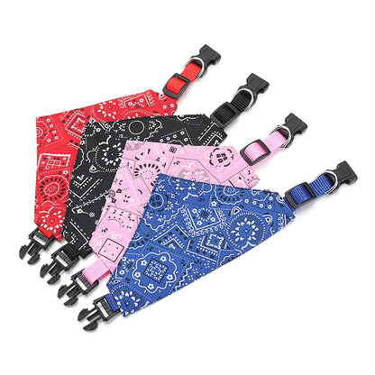 Adjustable Pet Bandana Collar – Washable Triangular Scarf Bib for Dogs & Cats, Birthday Party Dress-Up Neck Decor