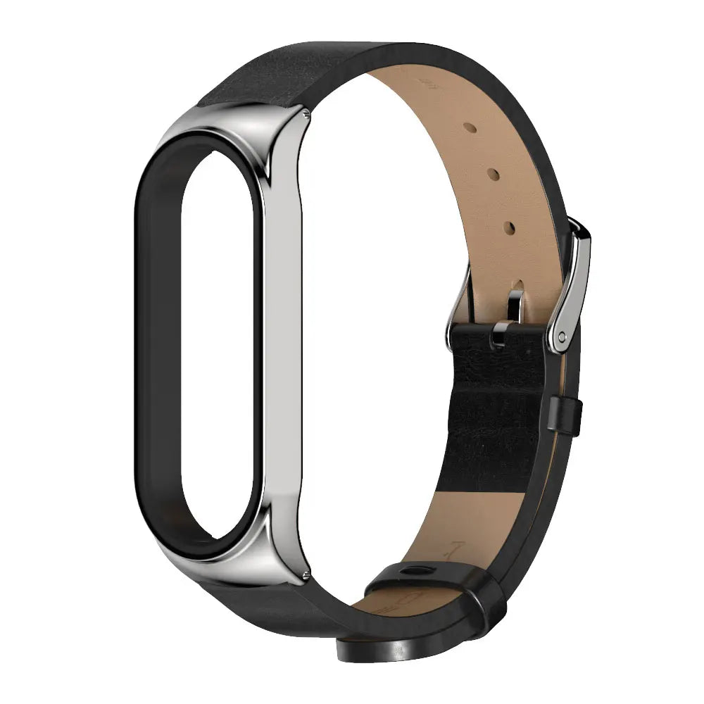 Leather Strap for Xiaomi Mi Band - Stylish Replacement Wristband for Mi Band 10/9/8/7/6/5 Mijobs Design