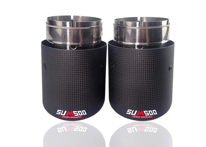 SUMSOO Carbon Fiber Exhaust Tail Tips — Decorative Modified Pipe for Mazda CX-3, CX-4, CX-5, Axela & Atenza