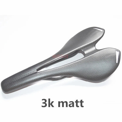 Superlogic 3K Full Carbon Fiber Bike Saddle - Lightweight Road & MTB Seat 275×143mm
