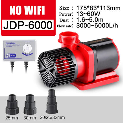 SUNSUN JDP DC Water Pump - Silent Submersible Pump for Marine Reef Aquariums, Wifi, 100-240V