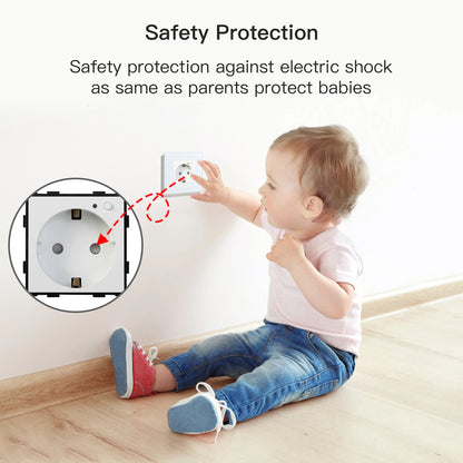 Bseed Smart WiFi Socket – EU Standard Intelligent Outlet, Compatible with Tuya App, Google & Alexa, Timer Function Home Improvement Plug
