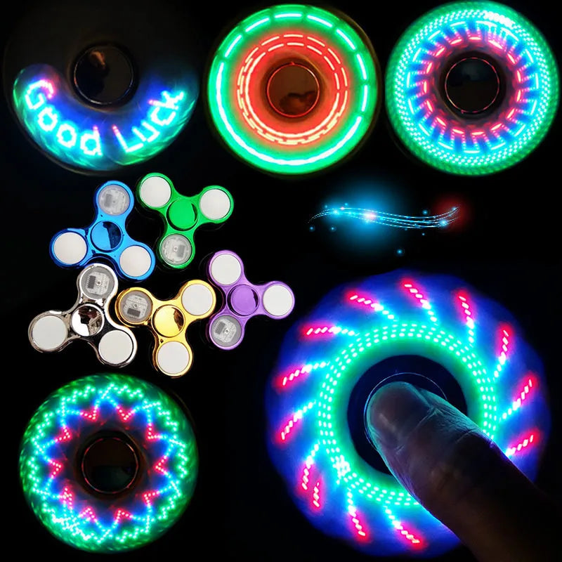 Creative LED Light Luminous Fidget Spinner: 6 Colors Glow in the Dark Hand Spinner - Stress Relief Toy for Kids