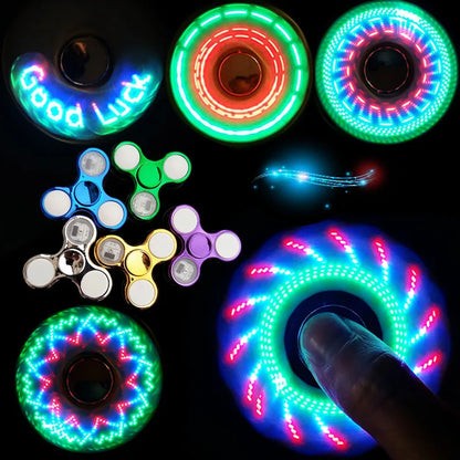Creative LED Light Luminous Fidget Spinner: 6 Colors Glow in the Dark Hand Spinner - Stress Relief Toy for Kids