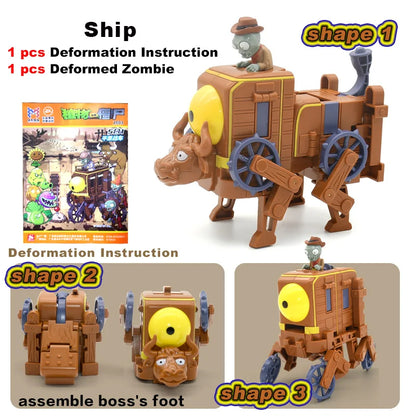 5-in-1 Plants vs Zombies Boss Robot Action Figure Set – PVC Educational Toy Gift for Kids