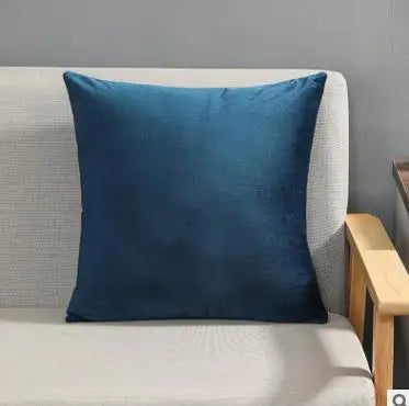 Solid Velvet Pillowcase – Red, Yellow, Blue, & Green Cushion for Sofa, Car, Living Room Home Decor, 45x45cm