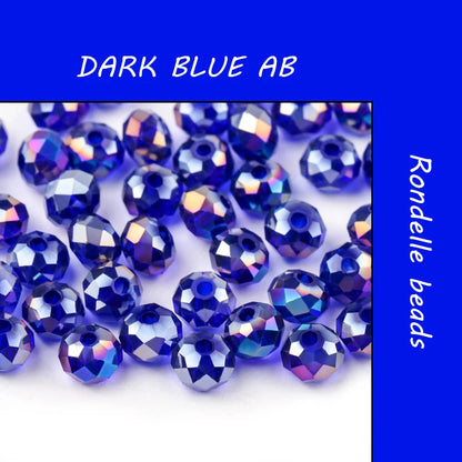300PCS 4mm Round Crystal Glass Beads Set – Colorful Spacer Beads for Bracelet Jewelry Making & DIY Crafts (Buy 1 Get 1 Free)