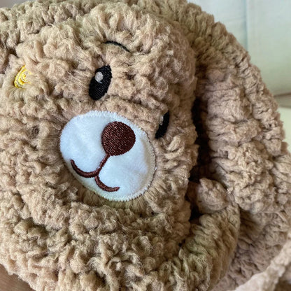 Cartoon Bear Ear Lamb Beanie Hat with Mask - Warm Balaclava Winter Skullies for Women & Girls