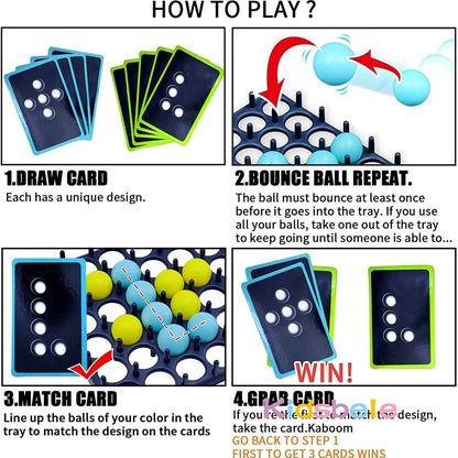 Kids Bouncing Ball Toss Game — Parent-Child Interactive Board Game for Toddlers, Fun Party Activity