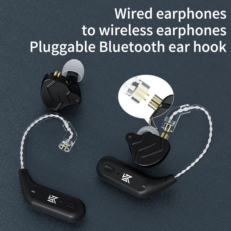 KZ AZ09 Bluetooth 5.2 Module - Wireless HiFi Ear Hook Upgrade Cable with Charging Case