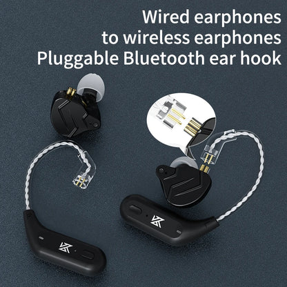 KZ AZ09 Bluetooth 5.2 Module - Wireless HiFi Ear Hook Upgrade Cable with Charging Case