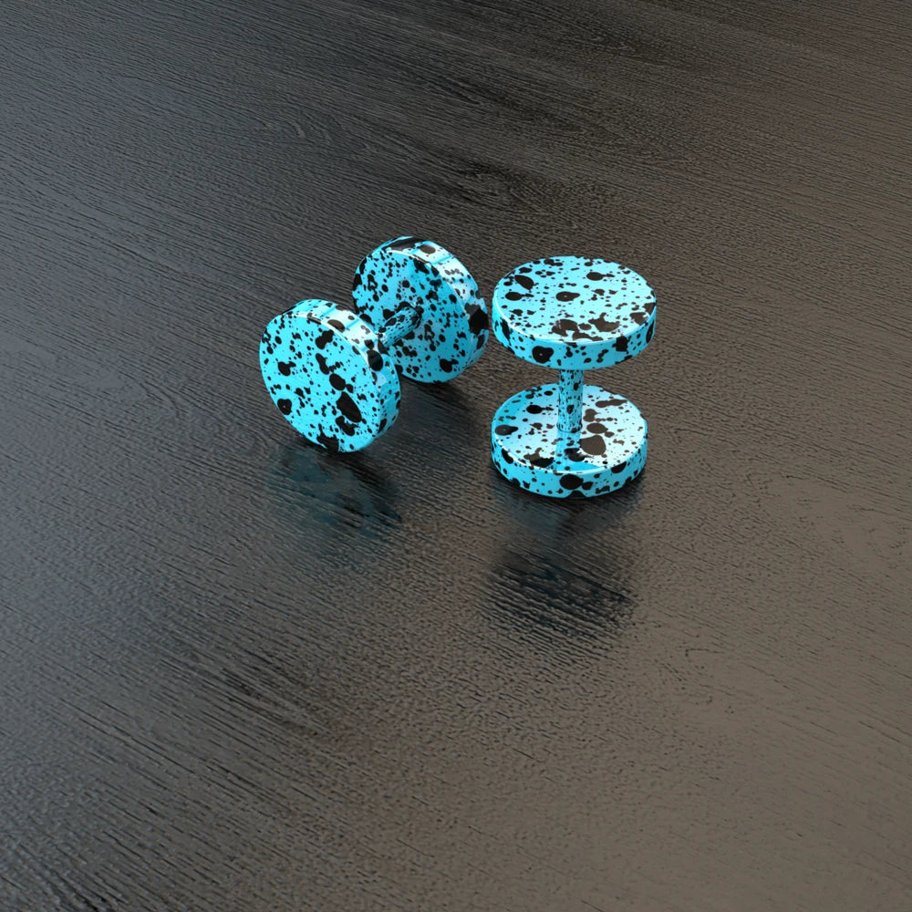 Stainless Steel Stud Earrings & Ear Plugs — Faux Punk Barbell Tunnels, Fake Piercing Gauges for Men & Women Body Jewelry