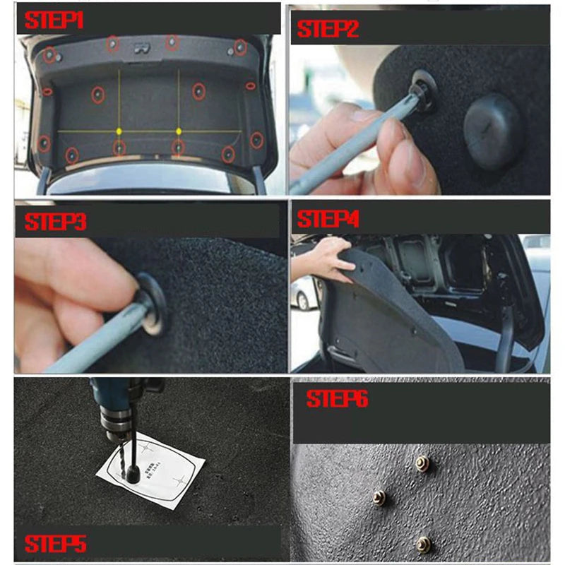 Car Trunk Umbrella Holder Organizer - Rear Mounting Bracket Towel Hook for Internal Storage, Hanging Hooks