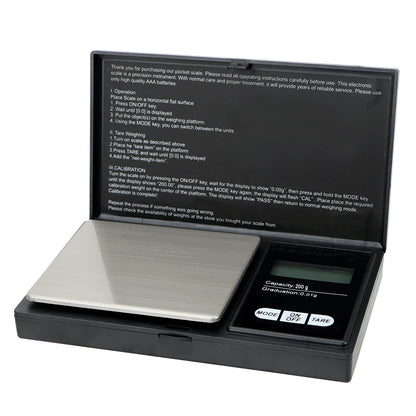 High Accuracy 200G-0.01G Mini Digital Scale for Jewelry & Kitchen | Precise Gram Weight Measurement | LCD Display with Backlight | Electric Pocket Scale (1Pcs)