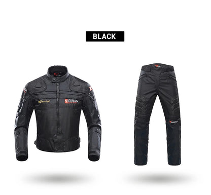 DUHAN Windproof Motocross Jacket & Pants for Men – Wear-Resistant Motorcycle Gear with Body Armor, Winter Moto Clothing
