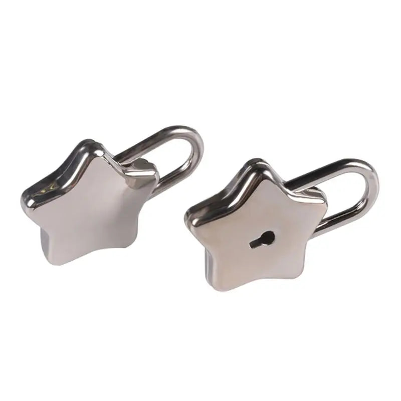 Metal Star Shape Padlock with Key | Security Lock for Diaries, Purses, Handbags, Suitcases & Boxes