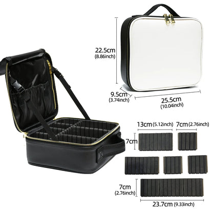 New PU Leather Cosmetic Bag for Women – Multi-Functional Portable Travel Makeup Storage Case