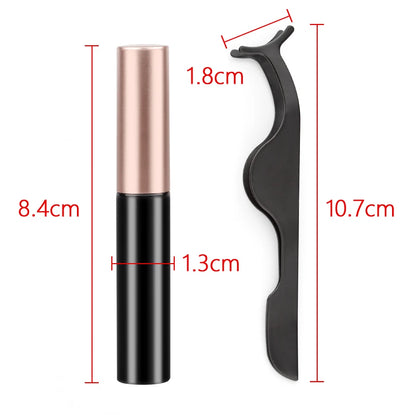 3D Magnetic Mink Eyelashes with Magnetic Eyeliner – Short False Lashes, Handmade, Long-Lasting Eye Makeup Tool