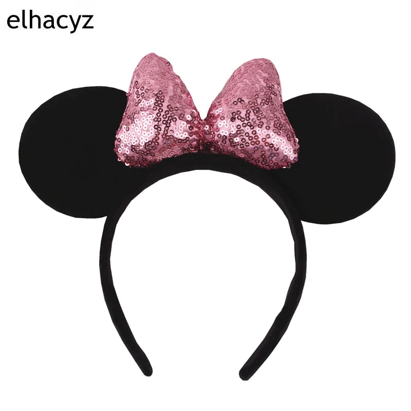 Big Classic Polka Dot Bow Minnie Mouse Ears Headband – Festival & Party Hairband for Women & Girls, Disney Trip Accessories