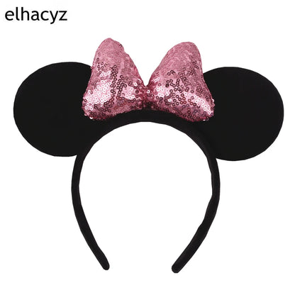 Big Classic Polka Dot Bow Minnie Mouse Ears Headband – Festival & Party Hairband for Women & Girls, Disney Trip Accessories