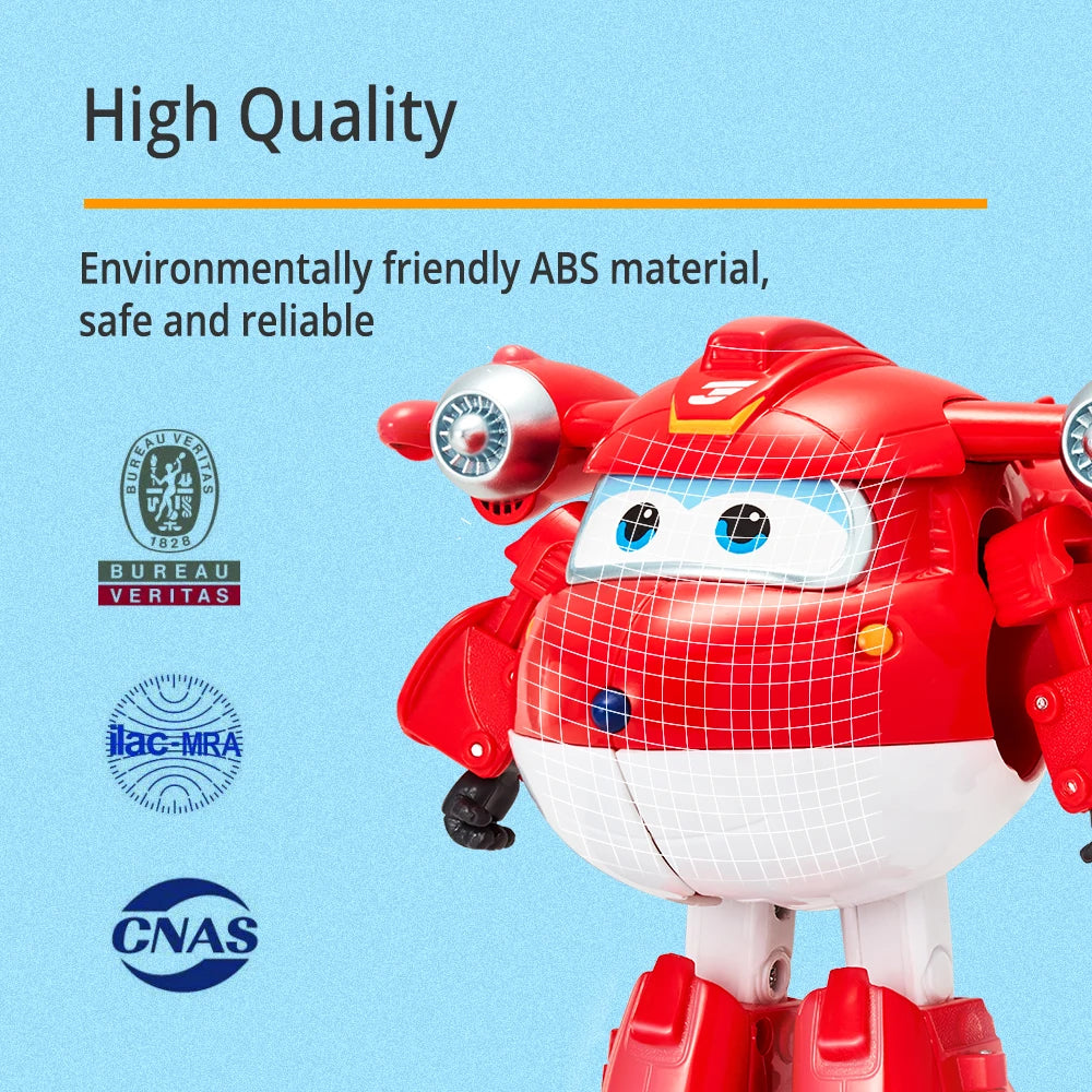 Super Wings 5-Inch Transforming Airplane Robot Figures – Jett, Dizzy & Donnie Deformation Action Toys for Kids Gift & Play