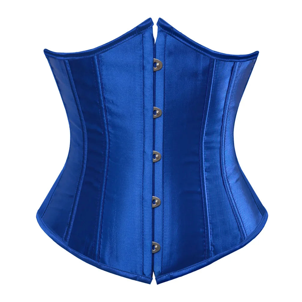 Sculpt Your Curves: Sexy Underbust Corset Waist Slimming Bustier - Steampunk Lace-up Design, Body Shaper and Waist Trainer for Women