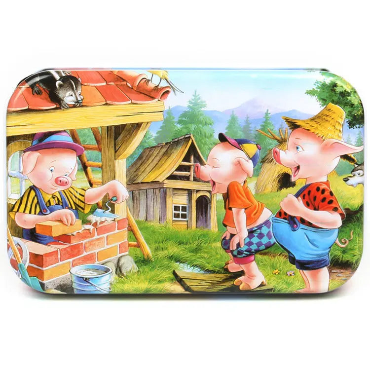 60PCS Wooden Puzzle Toys – Cartoon Vehicle & Animal Jigsaw for Kids’ Learning & Educational Play