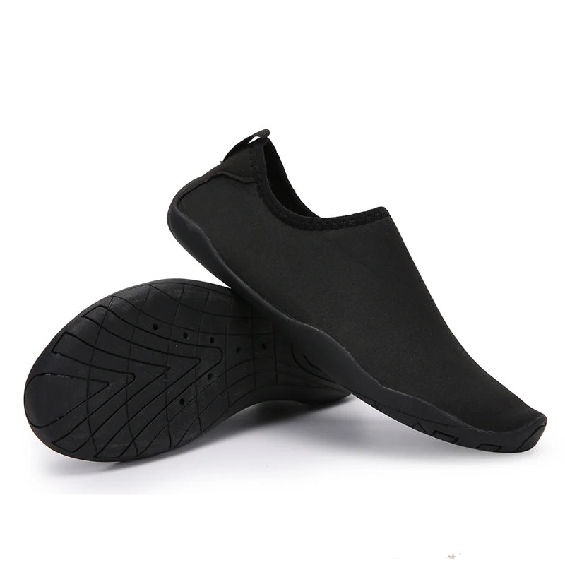 Solid Color Unisex Quick-Drying Aqua Sneakers - Children’s Swimming & Beach Water Shoes, Barefoot Shoes for Women