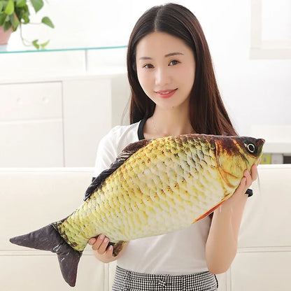 Creative Plush Fish Pillow Toy - Soft Simulation Carp Plush for Cats, Kids & Fun Gifts