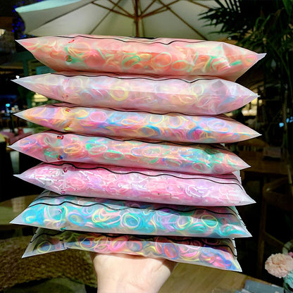 1000pcs Colorful Disposable Rubber Hair Bands for Girls – Small Ponytail Scrunchies, Fashion Hair Accessories Pack