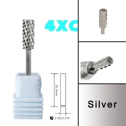 RolinStar 5.35 Small Barrel Silver Tungsten Steel Carbide Nail Drill Bits – Milling Cutter German Accessories