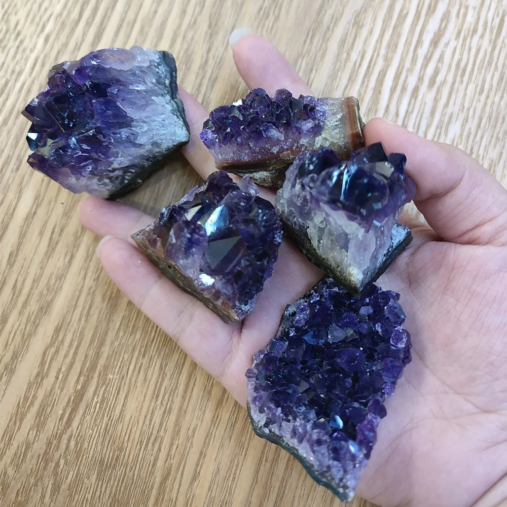 Amethyst Geode Crystal Wand — 10-70g Natural Quartz Stone Point for Energy Healing & Home Décor (30-50mm)