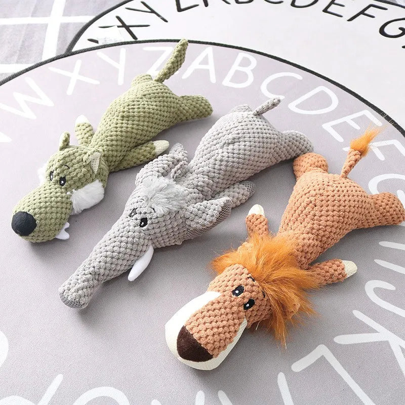 Plush Cartoon Puppy Dog Toy – Chew & Squeak Toy for Small Dogs, Teeth Grinding Pet Accessory
