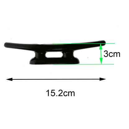 Nylon Plastic Low Flat Cleat – Open Base Cleat for Marine Boat, Yacht Deck Line Rope Tie & Boat Hardware Accessories