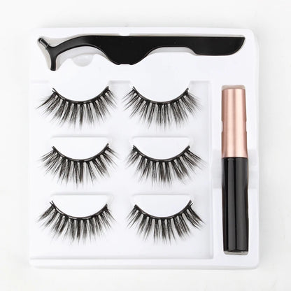 3D Magnetic Mink Eyelashes with Magnetic Eyeliner – Short False Lashes, Handmade, Long-Lasting Eye Makeup Tool