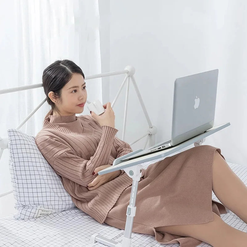 Multi-Functional Adjustable Foldable Laptop Desk – Portable Bed & Sofa Study Table Stand for Laptop Work, Reading & Serving Use