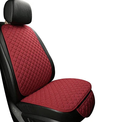 Universal Linen Car Seat Cover Protector Set – Breathable Flax Summer Cushion Pad for Front & Rear Seats Sedan, SUV & Pickup Interior Accessories
