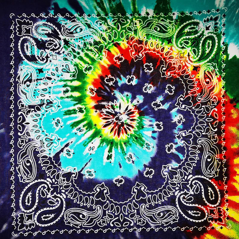 New Fashion Hip Hop 100% Cotton Bandana Square Scarf: 55cm*55cm Black Red Paisley Headband Printed for Women/Men/Boys/Girls