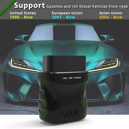 ELM327 Bluetooth 4.0 Car Engine Fault Code Reader – OBD II Scanner for iOS/Android/PC, V1.5 EOBD Diagnostic Tool