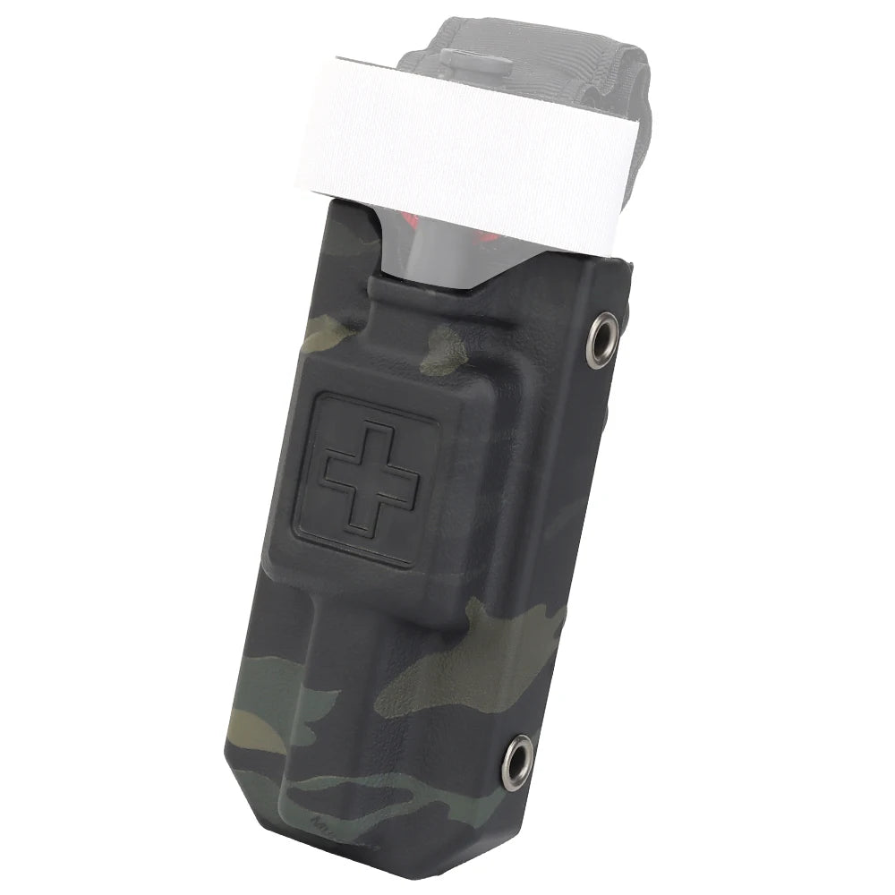 Tactical Tourniquet Pouch - EDC First Aid Holder with Belt Clip & K Sheath