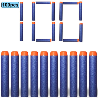 100pcs 7.2cm Soft Nerf Darts - Round Head Refill Sponge Bullets for NERF N-Strike Blasters, Kids Toy Gun Ammo