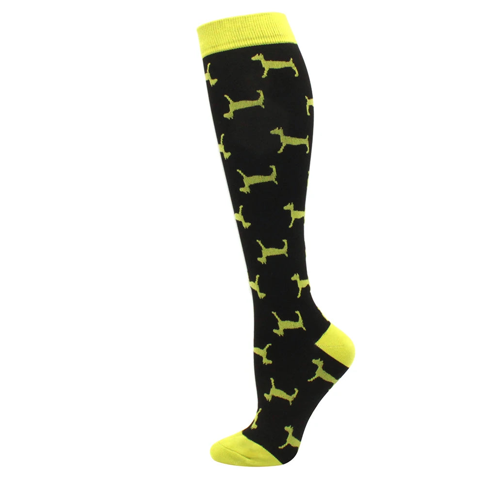 Compression Support Socks for Men & Women – Running Nursing Stockings for Edema, Varicose Veins & Blood Circulation Sports Wear