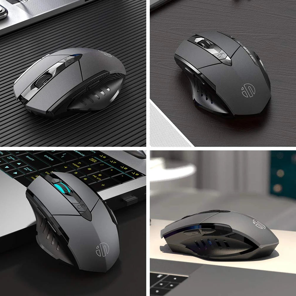 INPHIC Bluetooth Wireless Mouse – Rechargeable 2.4G Silent Office Mouse for PC, Laptop, Tablet, and Smartphone