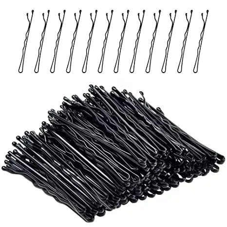 60/120pcs Black Hairpins for Women - Invisible Bobby Pins, Curly Wave Hair Clips, Bride & Lady Hairgrips